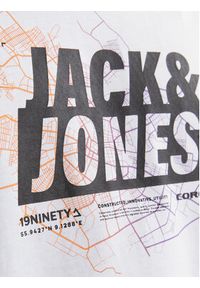 Jack & Jones - Jack&Jones T-Shirt Map Logo 12252376 Biały Standard Fit. Kolor: biały. Materiał: bawełna #5