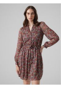 Vero Moda Sukienka codzienna Abby 10291789 Kolorowy Regular Fit. Okazja: na co dzień. Materiał: syntetyk. Wzór: kolorowy. Typ sukienki: proste. Styl: casual