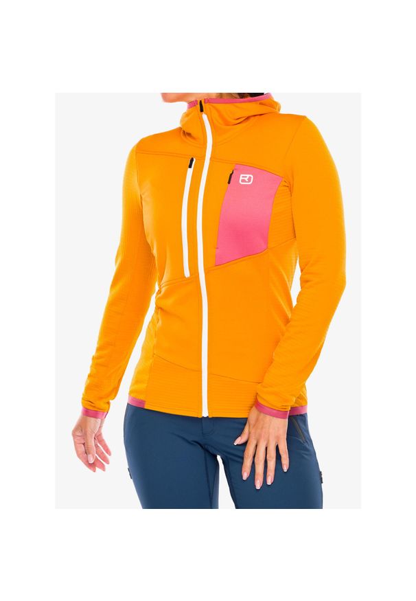 ORTOVOX - Bluza damska Ortovox Fleece Grid Hoody. Kolor: żółty