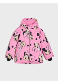 Sinsay - Kurtka ocieplana z kapturem Minnie Mouse - różowy. Typ kołnierza: kaptur. Kolor: różowy. Wzór: motyw z bajki