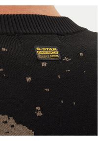 G-Star RAW - G-Star Raw Sweter Sprayed 89 D27772-D488 Czarny Relaxed Fit. Kolor: czarny. Materiał: bawełna #4