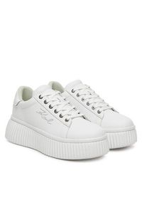 Karl Lagerfeld - KARL LAGERFELD Sneakersy KL42318E Biały. Kolor: biały. Materiał: skóra #4