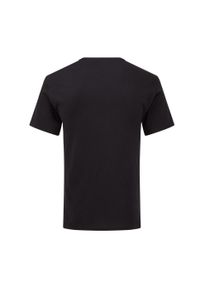 FRUIT OF THE LOOM - Koszulka Unisex Dla Dorosłych Z Dekoltem W Serek. Typ kołnierza: dekolt w serek. Kolor: czarny