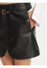Versace Jeans Couture Spódnica skórzana 78HAEP02 Czarny Regular Fit. Kolor: czarny. Materiał: skóra