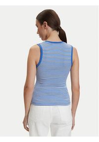 Tommy Jeans Top DW0DW20673 Niebieski Slim Fit. Kolor: niebieski. Materiał: bawełna #3