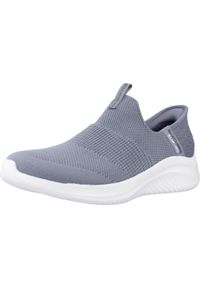 skechers - Kapcie SKECHERS SLIP-INS ULTRA FLEX 3.0 COZY STREAK Niebieski. Kolor: niebieski. Materiał: tkanina. Model: Skechers Sport. Sport: turystyka piesza