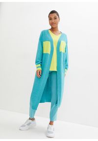bonprix - Szeroki T-shirt z bawełny organicznej. Typ kołnierza: dekolt w serek. Kolor: zielony. Materiał: bawełna #3
