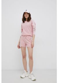 Adidas - adidas Longsleeve bawełniany HC9120 kolor różowy. Okazja: na co dzień. Kolor: różowy. Materiał: bawełna. Długość rękawa: długi rękaw. Wzór: gładki. Styl: casual #3