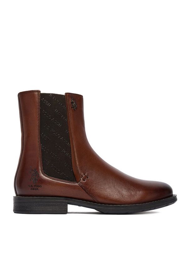 U.S. Polo Assn. Botki CEO-INGRID002W/EL1 Brązowy. Kolor: brązowy. Materiał: skóra