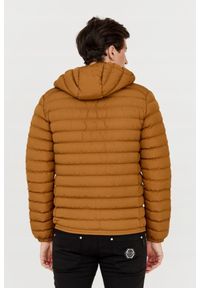 Invicta - INVICTA Brązowa męska kurtka puchowa z kapturem, Rozmiar M. Typ kołnierza: kaptur. Kolor: brązowy. Materiał: puch #4