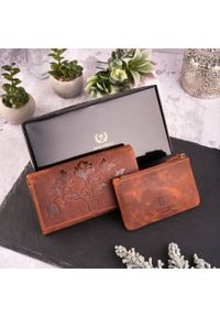 Zestaw prezentowy PAOLO PERUZZI pomarańczowy ZUP-39-OR. Kolor: pomarańczowy. Materiał: skóra #1