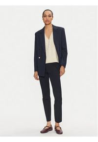 Lauren Ralph Lauren Spodnie materiałowe 200631310 Granatowy Slim Fit. Kolor: niebieski. Materiał: wiskoza, bawełna