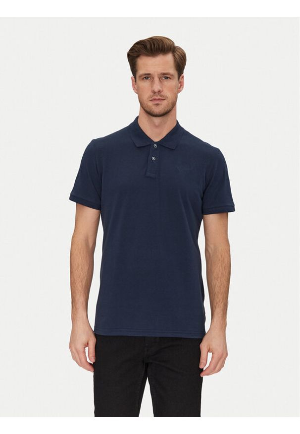 Blend Polo 20717857 Granatowy Regular Fit. Typ kołnierza: polo. Kolor: niebieski. Materiał: bawełna