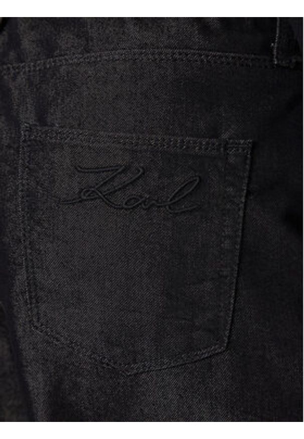 Karl Lagerfeld - KARL LAGERFELD Jeansy A4W10097 Czarny Wide Leg. Kolor: czarny