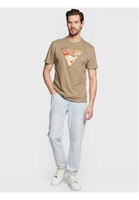 Guess T-Shirt Abstract Logo M3GI57 K9RM1 Zielony Slim Fit. Kolor: zielony. Materiał: bawełna #5