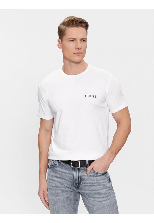 Guess T-Shirt Joe U4RM01 K6YW0 Biały Regular Fit. Kolor: biały. Materiał: bawełna