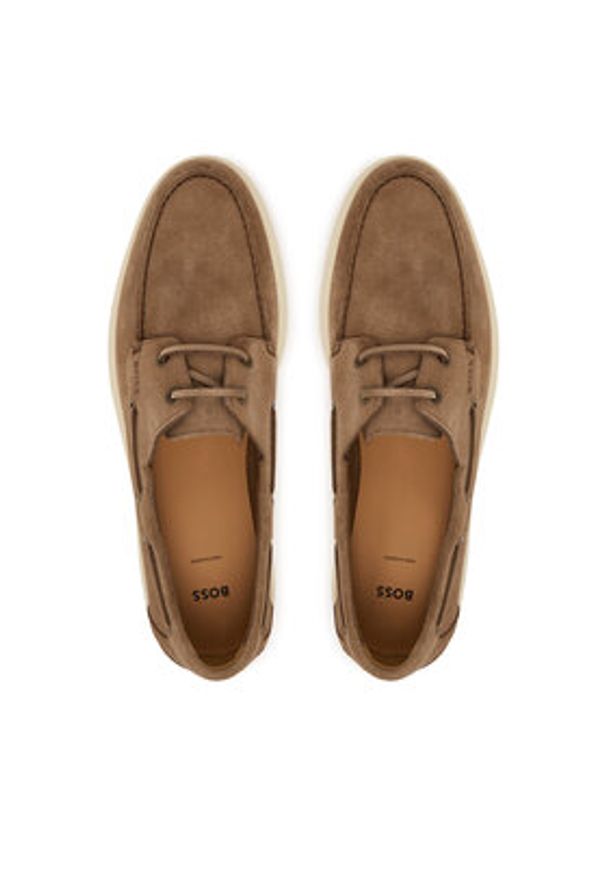 BOSS Półbuty Sienne 50563130 Beżowy. Kolor: beżowy. Materiał: zamsz, skóra