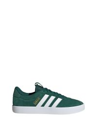 Adidas - Buty VL Court 3.0. Kolor: wielokolorowy, zielony, biały, szary. Materiał: skóra