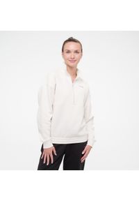 Bluza damska Puma Gym & Pilates. Kolor: biały. Materiał: materiał, bawełna. Sport: joga i pilates