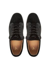 Giuseppe Zanotti - GIUSEPPE ZANOTTI Sneakersy RU40037/001 Czarny. Kolor: czarny. Materiał: skóra, zamsz