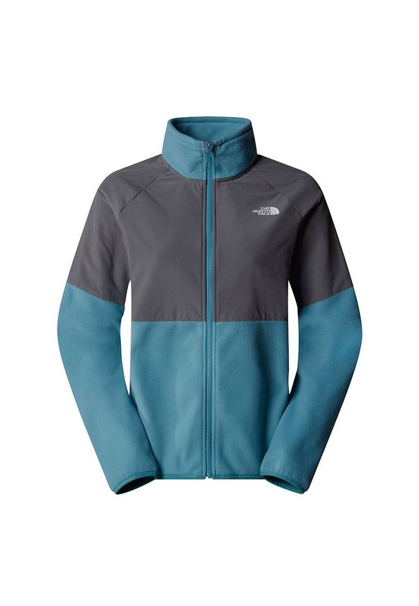 Bluza The North Face 100 Glacier HVWT Full 0A89JA7VO1 - niebiesko-szara. Kolor: szary, wielokolorowy, niebieski. Materiał: polar, poliester, dzianina. Styl: klasyczny. Sport: narciarstwo