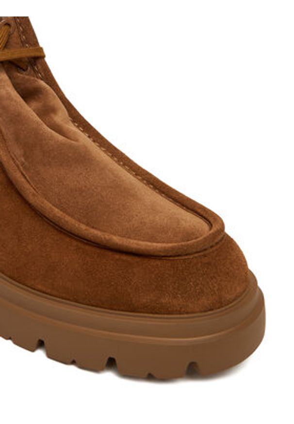 Stuart Weitzman Trzewiki Hudson Shrling SM607 YHV Miedziany. Kolor: brązowy. Materiał: skóra, zamsz