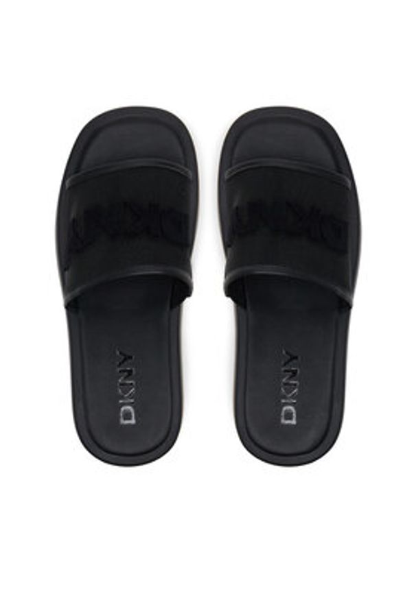DKNY Klapki K2500541 Czarny. Kolor: czarny. Materiał: materiał