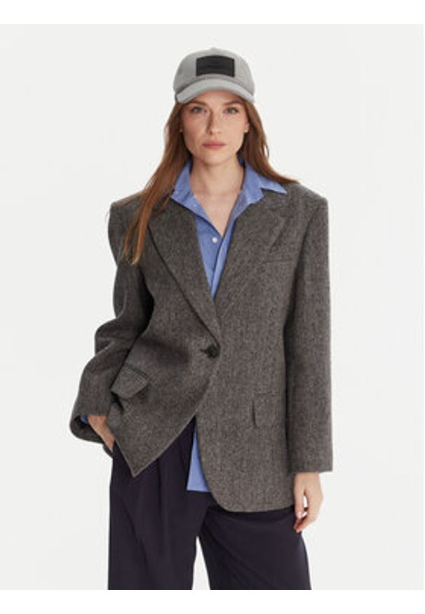 Weekend Max Mara Czapka z daszkiem Alloro 2515571064 Szary. Kolor: szary. Materiał: materiał, bawełna