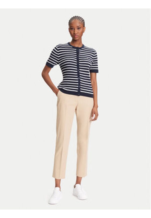 TOMMY HILFIGER - Tommy Hilfiger Kardigan WW0WW45707 Granatowy Slim Fit. Kolor: niebieski. Materiał: bawełna