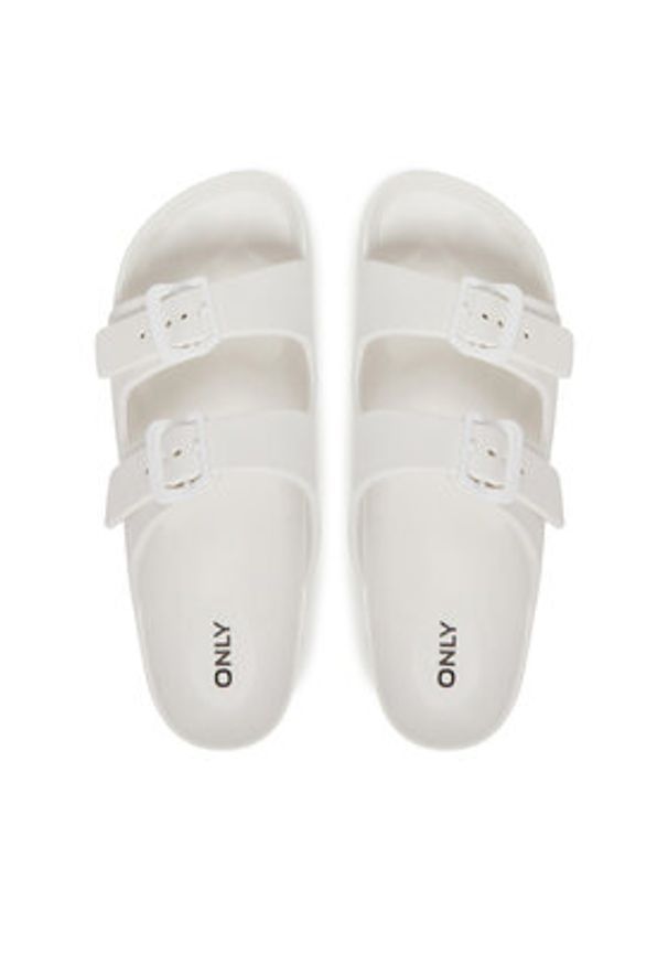 ONLY Shoes Klapki Onlcristy 15316868 Biały. Kolor: biały