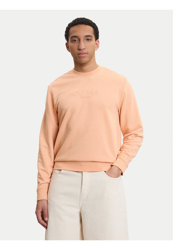 Guess Bluza M6GQ07 K3045 Pomarańczowy Regular Fit. Kolor: pomarańczowy. Materiał: syntetyk
