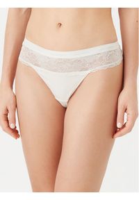 Calvin Klein Underwear Stringi 000QF7980E Écru. Materiał: syntetyk