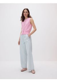 Reserved - Jeansy wide leg - niebieski. Kolor: niebieski