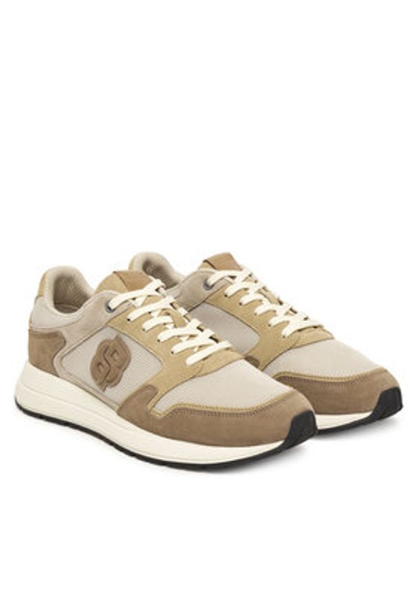 BOSS Sneakersy Vinston 50554612 Beżowy. Kolor: beżowy. Materiał: skóra, zamsz