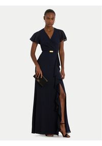 Lauren Ralph Lauren - LAUREN RALPH LAUREN Sukienka wieczorowa 253909447002 Granatowy Regular Fit. Kolor: niebieski. Materiał: syntetyk. Styl: wizytowy #1