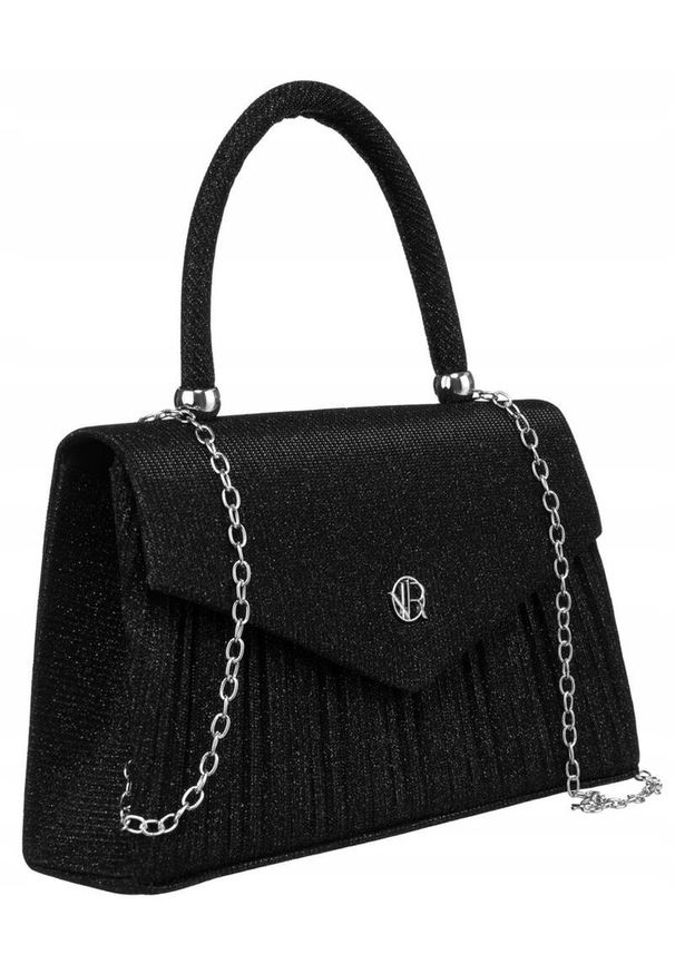 ROVICKY - Kopertówka elegancka Rovicky R-XS003 czarna. Kolor: czarny. Styl: elegancki. Rodzaj torebki: na ramię