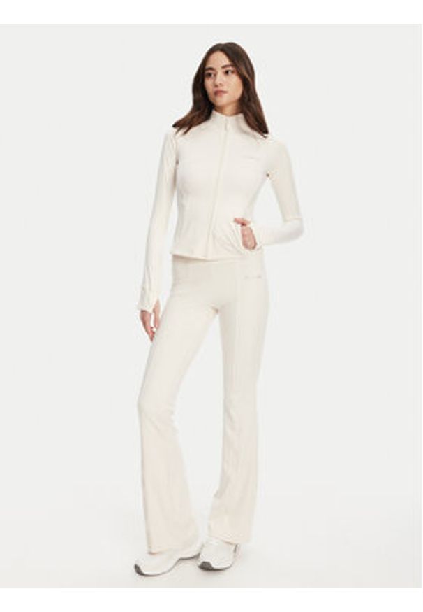 Guess Spodnie dresowe V5RB15 KCD02 Écru Regular Fit. Materiał: syntetyk