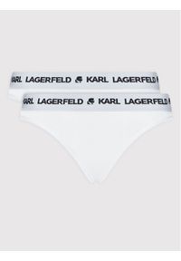 Karl Lagerfeld - KARL LAGERFELD Komplet 2 par fig klasycznych Logo Set 211W2127 Biały. Kolor: biały. Materiał: lyocell