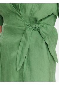 United Colors of Benetton - United Colors Of Benetton Sukienka codzienna 4AGHDV03C Zielony Regular Fit. Okazja: na co dzień. Kolor: zielony. Materiał: len. Typ sukienki: proste. Styl: casual #3