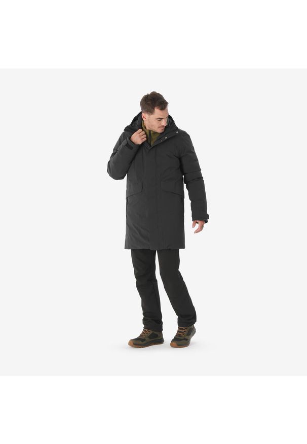 quechua - Parka turystyczna męska puchowa Quechua NH900 -20°C wodoodporna. Okazja: na co dzień. Kolor: czarny. Materiał: puch. Sezon: zima. Styl: sportowy, casual