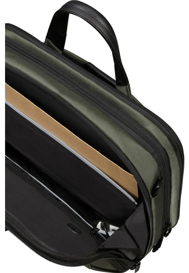 Torba Samsonite 147141 1388 15.6'' PRO-DLX 6 zielony. Kolor: zielony. Materiał: materiał, skóra. Wzór: kolorowy. Styl: biznesowy, elegancki
