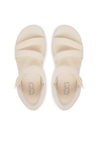 skechers - Skechers Sandały Go Walk Glide-Step 2.0 Sandal 141269/NAT Beżowy. Kolor: beżowy. Materiał: materiał #3