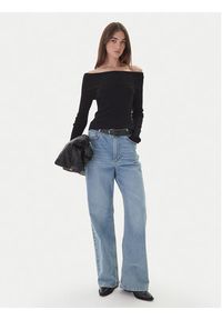 Kontatto Sweter 3M0813C Czarny Regular Fit. Kolor: czarny. Materiał: syntetyk, wiskoza #5