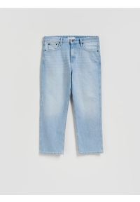 Reserved - Jeansy straight z efektem sprania - niebieski. Kolor: niebieski #1