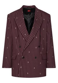 Hugo - HUGO Marynarka Antegi 50554428 Bordowy Relaxed Fit. Kolor: czerwony. Materiał: syntetyk #5