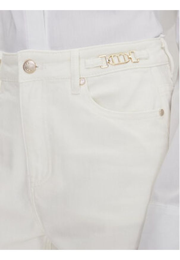 MET Szorty jeansowe M10 137SH Biały Regular Fit. Kolor: biały. Materiał: bawełna