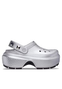 Crocs Klapki Stomp Metallic Clog 210362 Srebrny. Kolor: srebrny