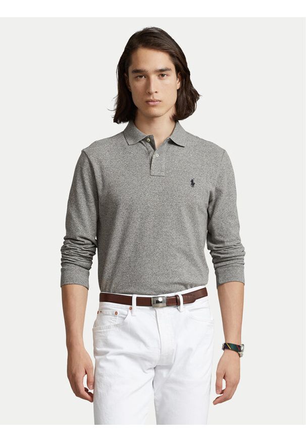 Polo Ralph Lauren Polo 710681126003 Szary Slim Fit. Typ kołnierza: polo. Kolor: szary. Materiał: bawełna