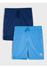 Sinsay - Szorty 2 pack Active - błękitny. Kolor: niebieski