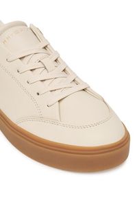TOMMY HILFIGER - Tommy Hilfiger Sneakersy CHIC SNEAKER ELEVATED FW0FW09400 Beżowy. Kolor: beżowy. Materiał: skóra #2